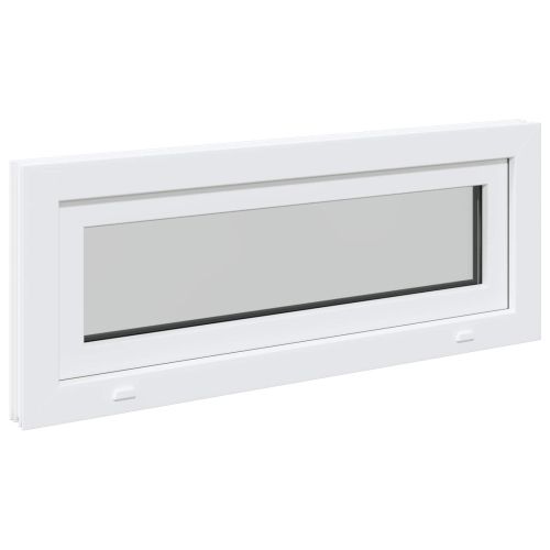 Прозорец за мазе RISOR 110 x 40 cm PVC и стъкло Бяло