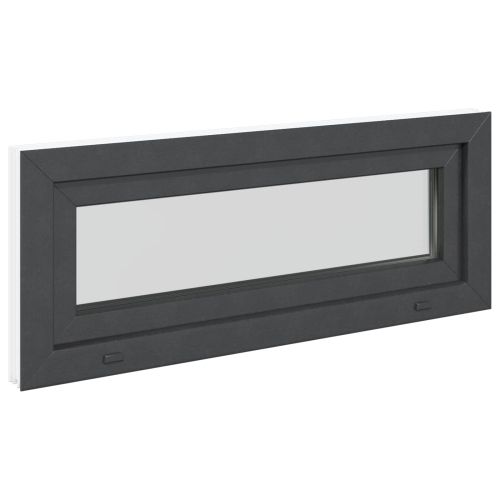 Прозорец за мазе RISOR 100 x 40 cm PVC и стъкло Антрацит