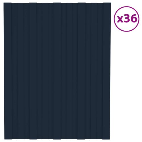 Покривен панел 36 pcs Антрацит 60 x 45 cm Поцинкована стомана