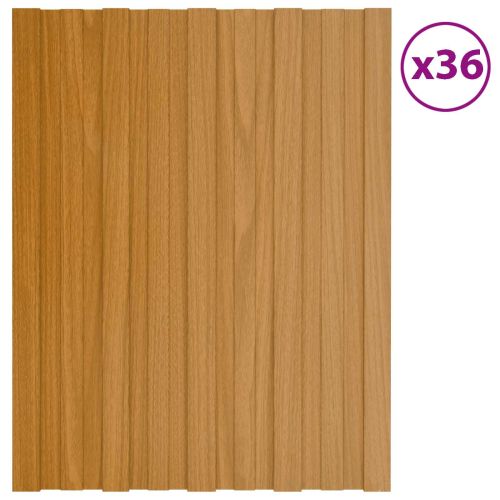 Покривен панел 36 pcs Натурално 60 x 45 cm Поцинкована стомана