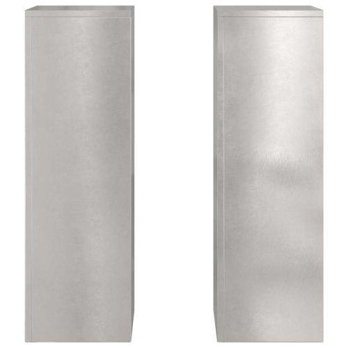 Стойка за растения 2 pcs Сребрист 24 x 24 x 75 см