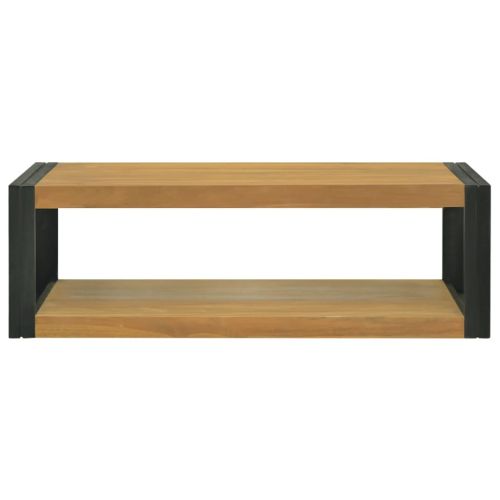 Стенен шкаф за баня, 110x45x35 см, тиково дърво масив