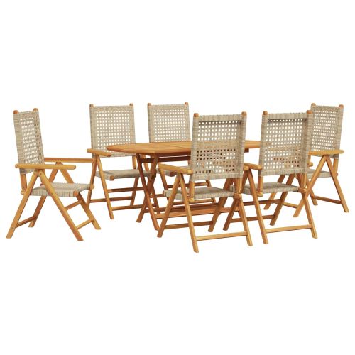 Комплект за хранене в градината 7 pcs Бежово