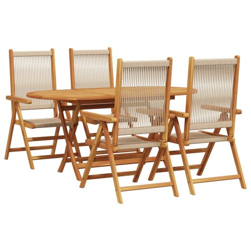 Комплект за хранене в градината 5 pcs Бежово