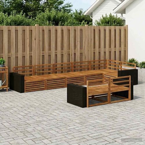 Комплект дивани за открито 8 pcs Натурално