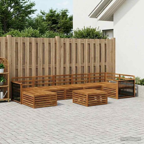 Комплект дивани за открито 8 pcs Натурално