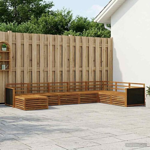 Комплект дивани за открито 8 pcs Натурално