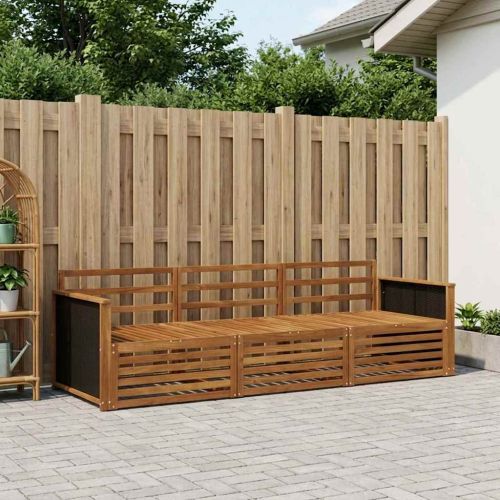 Комплект дивани за открито 3 pcs Натурално