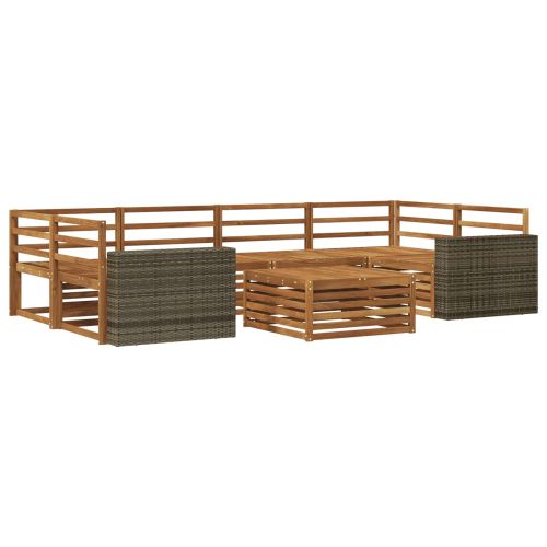 Комплект дивани за открито 7 pcs Натурално