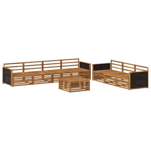 Комплект дивани за открито 8 pcs Натурално 79 x 79 x 37 см