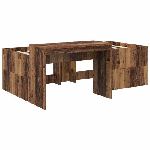 Детско легло с височина и бюро Старо дърво 75 x 190 cm