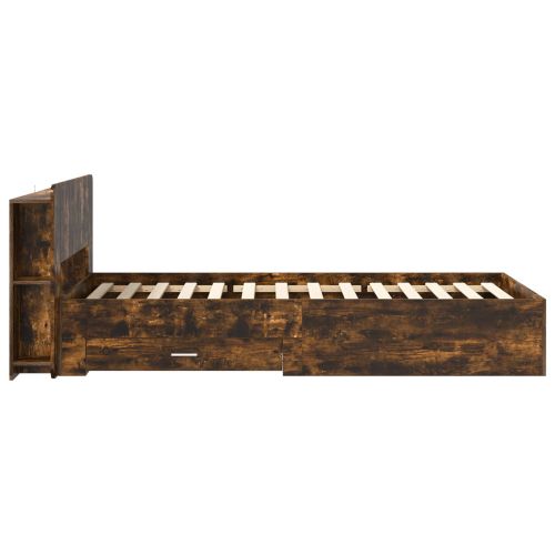 Леглово рамо с хранилище с таблото Опушен дъб 75 x 190 cm
