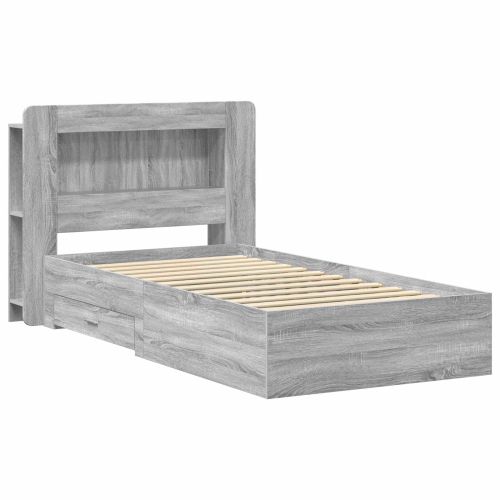 Леглово рамо с хранилище с таблото Сив Сонома 80 x 200 cm
