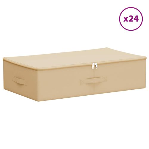 Кутия за съхранение 24 pcs Кремаво 70 x 40 x 18 см