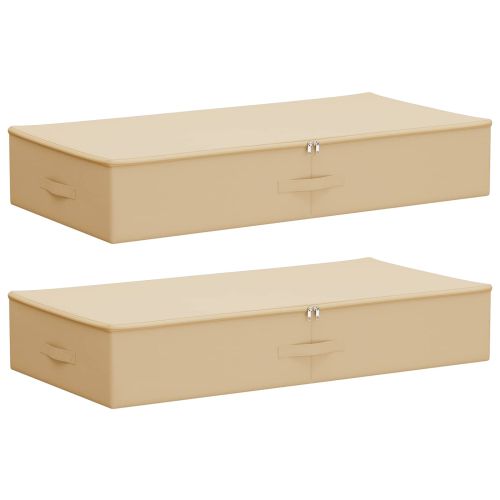 Кутия за съхранение 2 pcs Кремаво 100 x 50 x 18 см