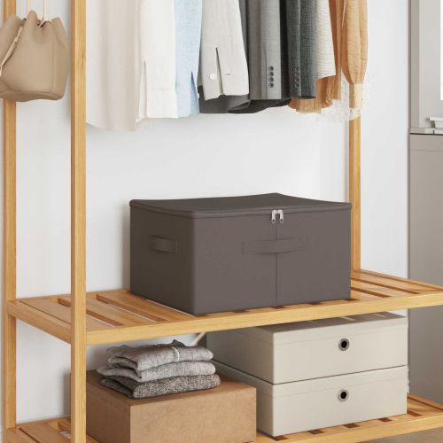 Кутия за съхранение 6 pcs Сиво 50 x 30 x 25 cm Нетъкан текстил