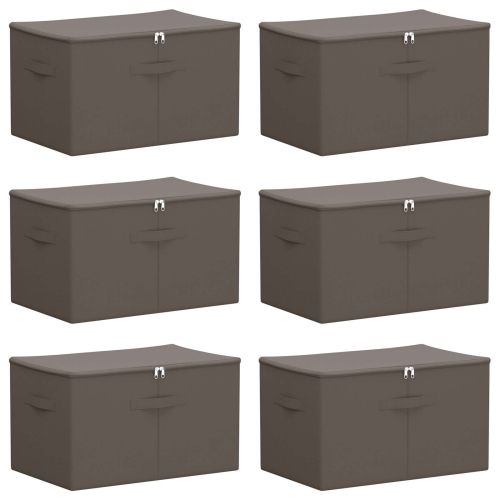 Кутия за съхранение 6 pcs Антрацит 55 х 35 х 32 см