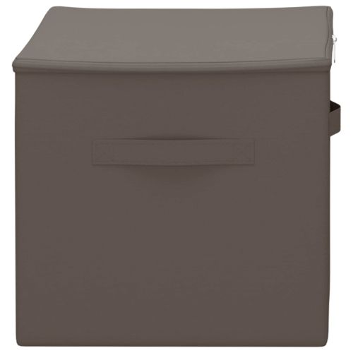 Кутия за съхранение 2 pcs Сиво 60 х 43 х 35 см Нетъкан текстил