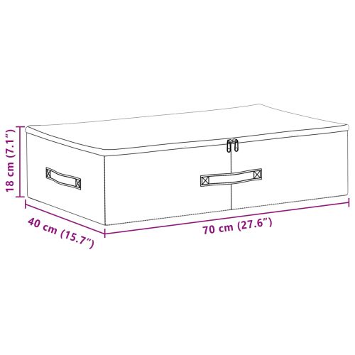 Кутия за съхранение 24 pcs Сиво 70 x 40 x 18 см Нетъкан текстил