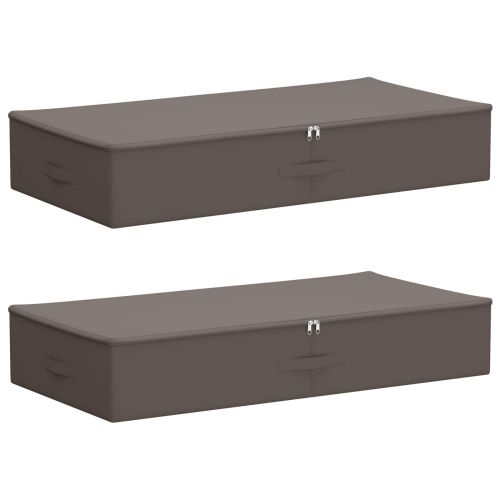Кутия за съхранение 2 pcs Сиво 90 x 48 x 15 см Нетъкан текстил