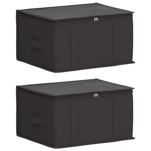 Кутия за съхранение с прозрачна горна част 2 pcs Антрацит