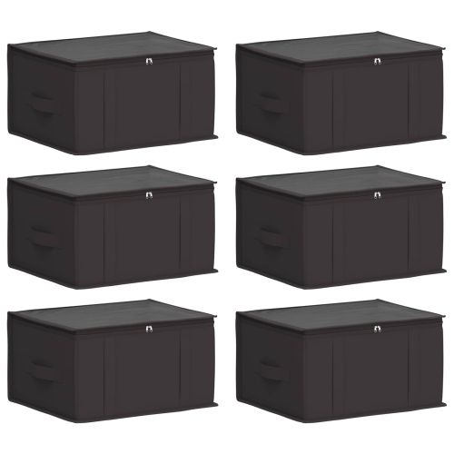 Кутия за съхранение с прозрачна горна част 6 pcs Антрацит