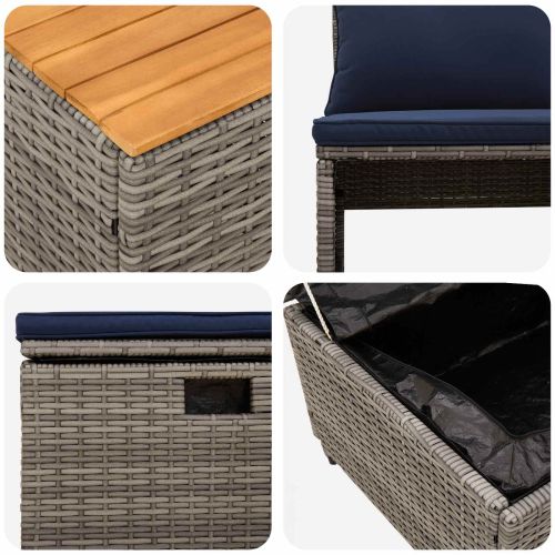 Комплект дивани за открито 4 -Seater 4 pcs 55 x 30 x 39 см