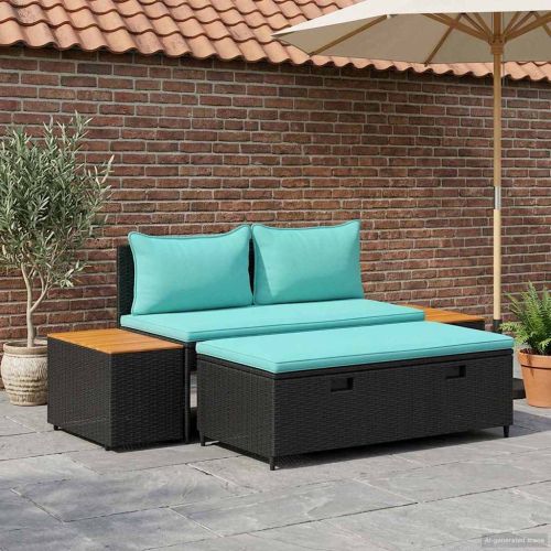 Комплект дивани за открито 4 -Seater 4 pcs 55 x 30 x 39 см
