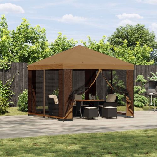 Шатра 3 x 3 m Бежово Полиестер и стомана 190 gsm