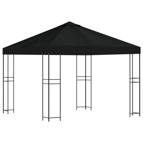 Шатра 3 x 3 m Черно Полиестер и стомана 190 gsm