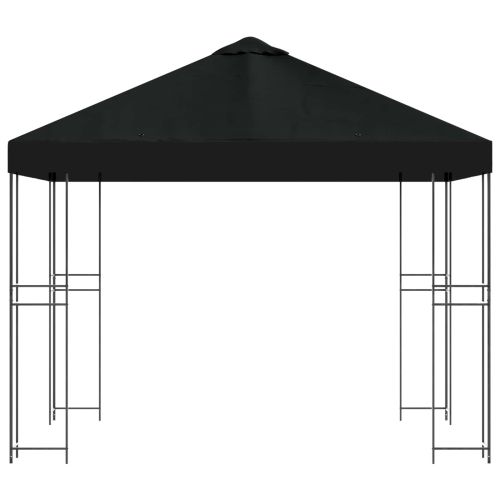 Шатра 3 x 3 m Черно Полиестер и стомана 190 gsm