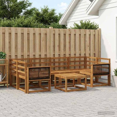Комплект дивани за открито 5 pcs Натурално