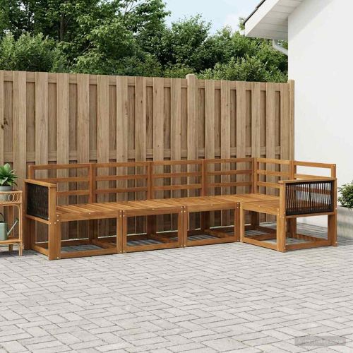Комплект дивани за открито 5 pcs Натурално