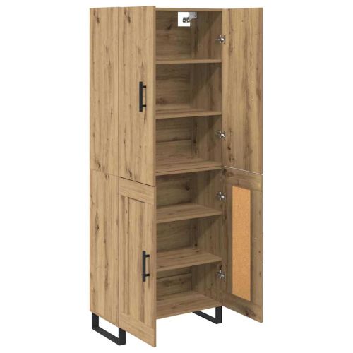 Висок шкаф 2 pcs Дъб 69,5 x 34 x 180 см