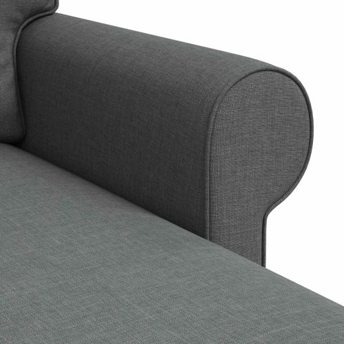 Диван Тъмен сив 215 x 138 x 80 см текстил