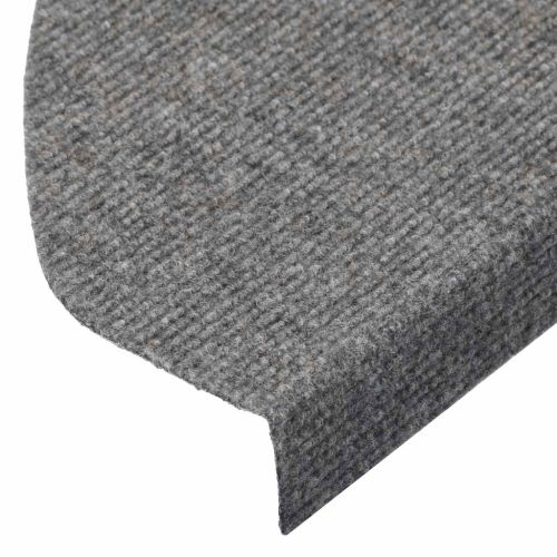 Самозалепващи стелки за стъпала, 15 бр, 65x22,5x3,5 см, сиви