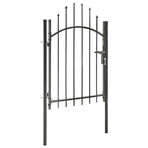 Градинска порта Woerden стомана 1x1,25 м черна