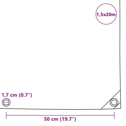 Брезентово платнище, 650 гр/м², 1,5x20 м, синьо