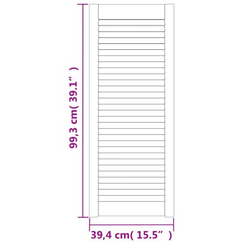 Луврирани врати с врата 4 бр. Натурално 69 x 49,4 см