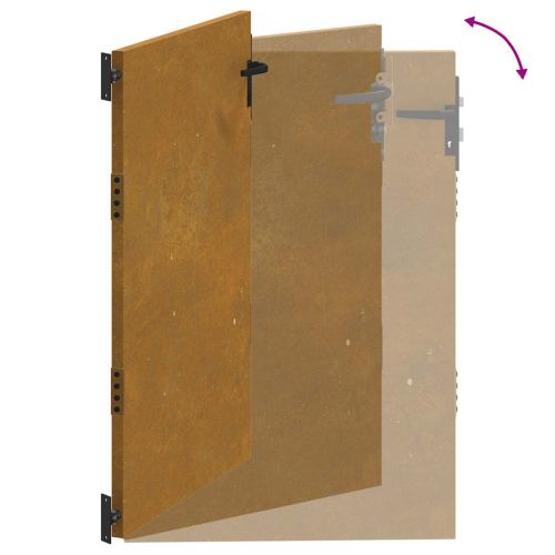 Градинска порта 85x125 см, кортенова стомана