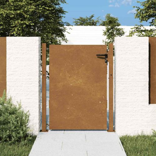 Градинска порта 100x125 см, кортенова стомана