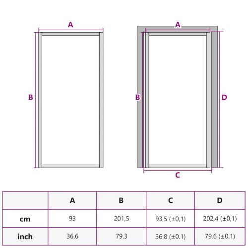 Интериорна врата златиста 93x201,5 см закалено стъкло алуминий