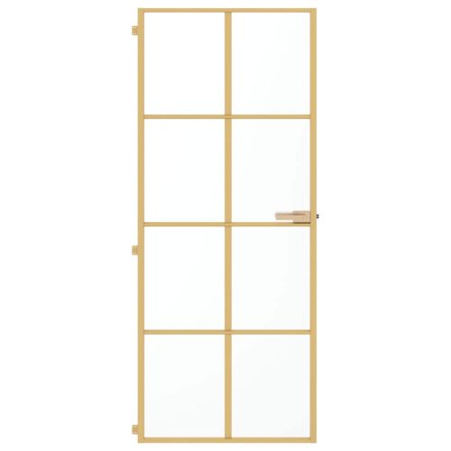 Интериорна врата златиста 83x201,5 см закалено стъкло, алуминий