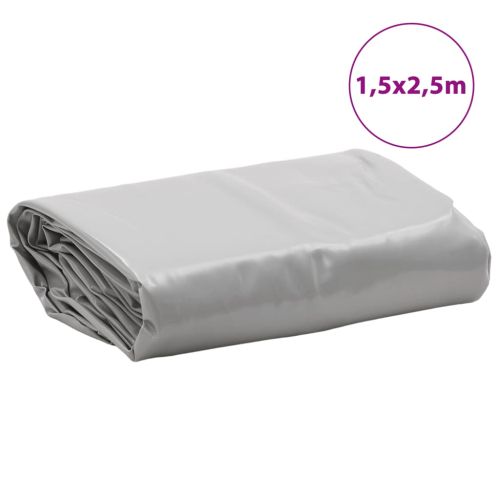 Брезент сив 1,5x2,5 м 650 г/м²