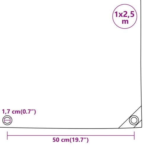 Брезент зелен 1x2,5 м 650 г/м²