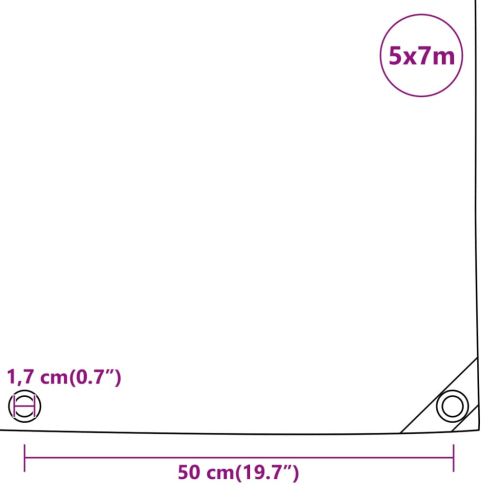 Брезент черен 5x7 м 650 г/м²