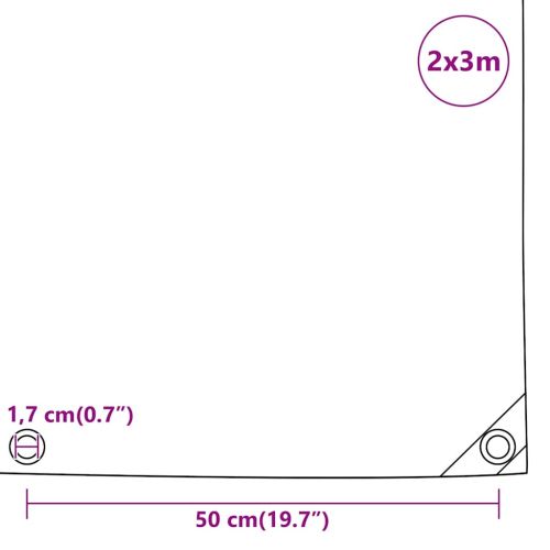 Брезент антрацит 2x3 м 650 г/м²