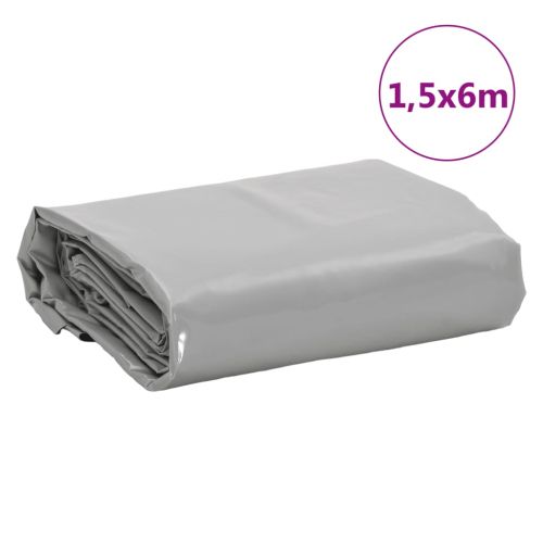Брезент сив 1,5x6 м 650 г/м²