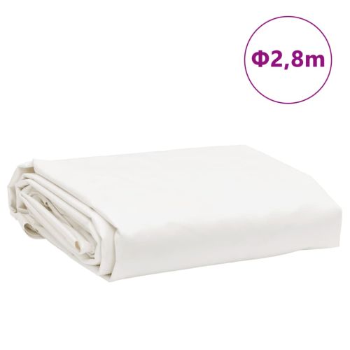 Брезент бял Ø 2,8 м 650 г/м²