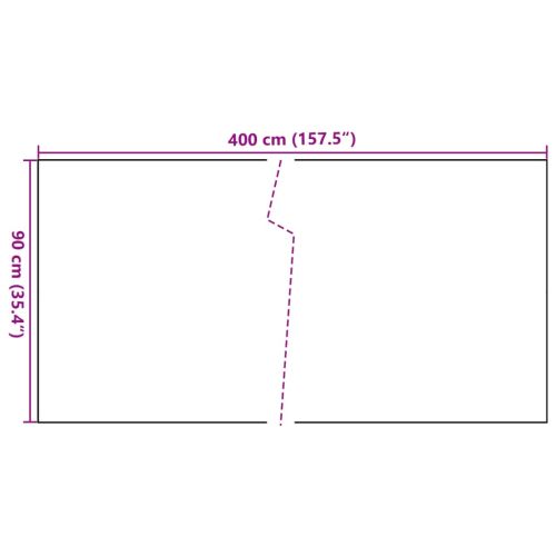 Балконски параван, антрацит, 400x90 см, полиратан